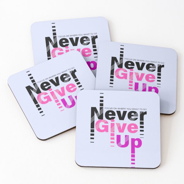Item preview, Never Give Up Motivational Quote Poster – Inspirational Typography Design designed and sold by Kruti Collection.