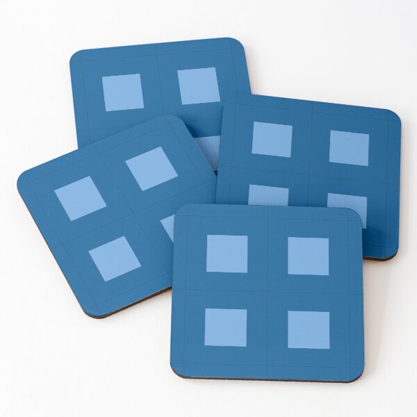 Item preview, Light Blue Squares on Darker Blue Background With Thin Dark Blue Grid designed and sold by KeksWorkroom.