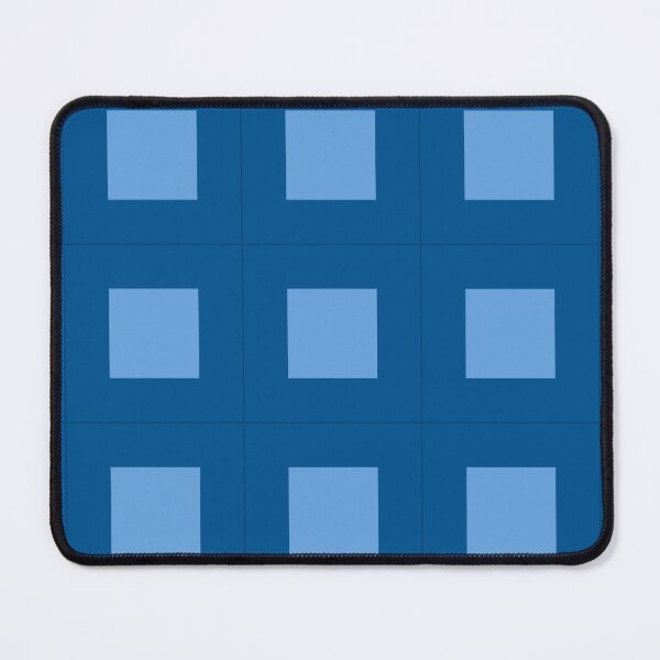 Item preview, Light Blue Squares on Darker Blue Background With Thin Dark Blue Grid designed and sold by KeksWorkroom.