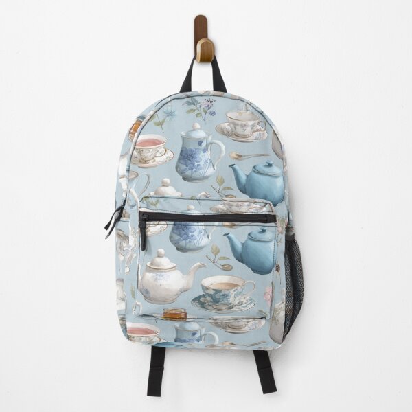 Item preview, Blue Tea - Vintage Tea Time Pattern | Blue Floral Teacups and Teapots designed and sold by Random Candy Studio.