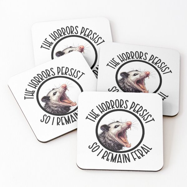 Item preview, Screaming Opossum / The Horrors Persist So I Remain Feral designed and sold by IronLazarus.