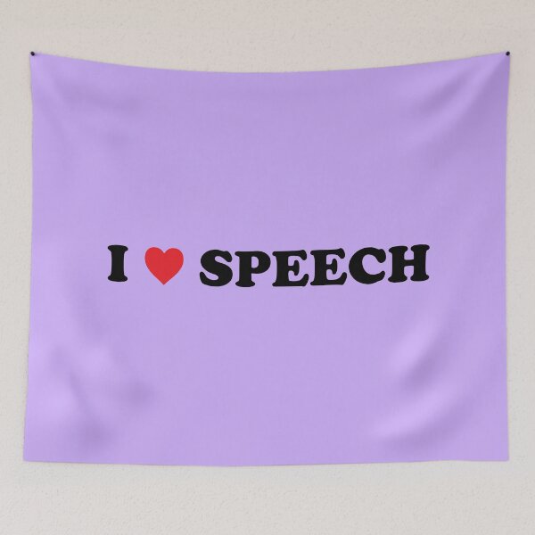 Item preview, I HEART SPEECH (Lavender) - Speech Team designed and sold by Tyson Carter.