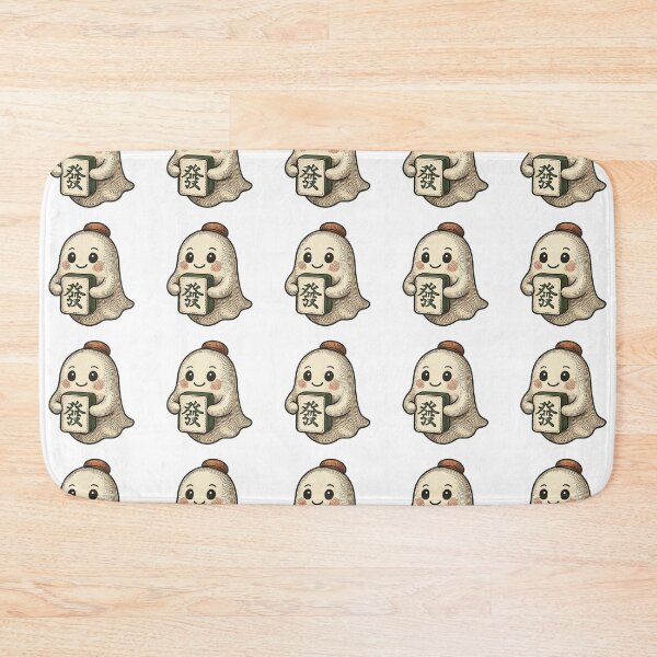 Item preview, One Cute Halloween Ghost with Mahjong  Design designed and sold by Best Pattern⭐⭐⭐⭐⭐.