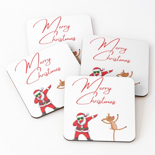 Item preview, Fun dancing Santa and raindeer Merry Christmas  designed and sold by AngusDesignsAu.