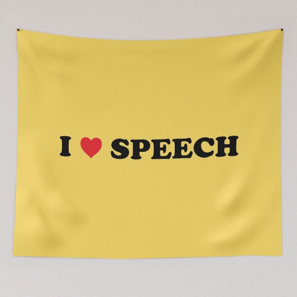 Item preview, I HEART SPEECH (Yellow) - Speech Team designed and sold by Tyson Carter.