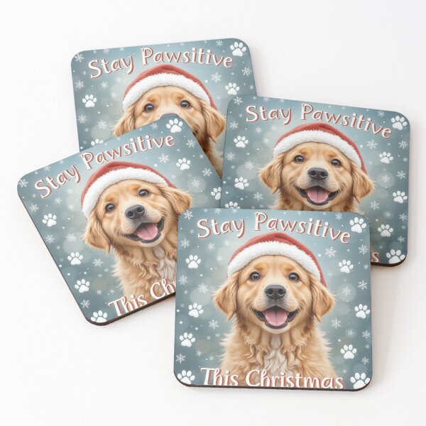 Item preview, Golden Retriever with Christmas Hat designed and sold by InezPhotography.