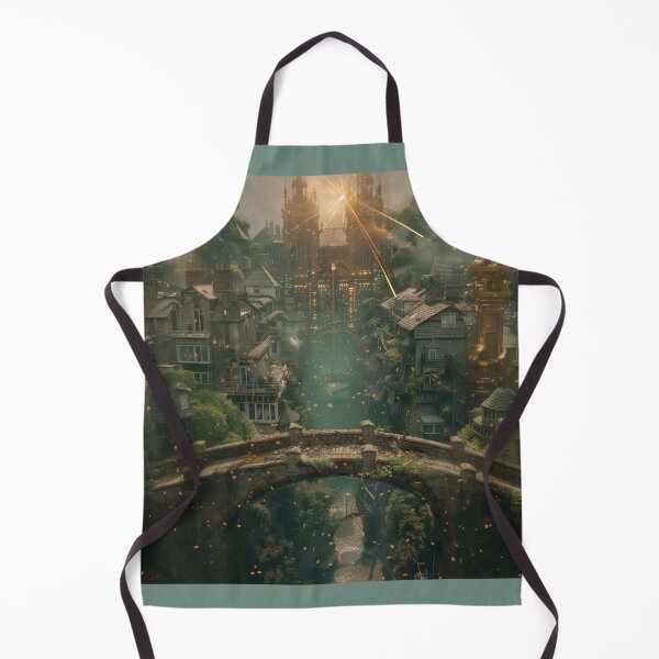 Item preview, Steampunk Castle City at Sunrise designed and sold by ArgentoArt.