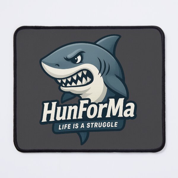 Item preview, HunForMa – Angry White Shark Power | Life Is a Struggle (Comic Style Design) designed and sold by ArtStile.