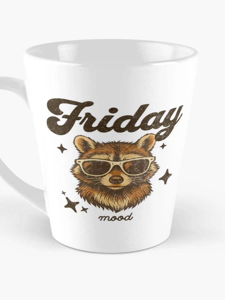 Thumbnail 3 of 4, Coffee Mug, Friday Mood Raccoon designed and sold by Nacho Average Designs.