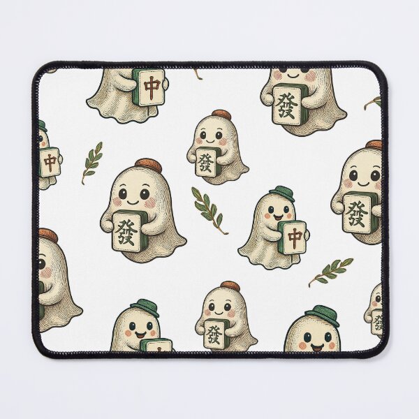 Item preview, Cute Ghost Halloween with Mahjong Tile Pattern Design designed and sold by Best Pattern⭐⭐⭐⭐⭐.