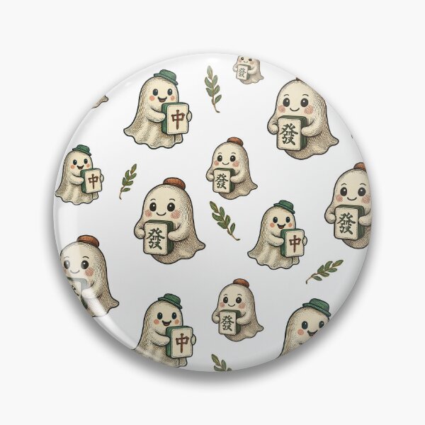 Item preview, Cute Ghost Halloween with Mahjong Tile Pattern Design designed and sold by Best Pattern⭐⭐⭐⭐⭐.