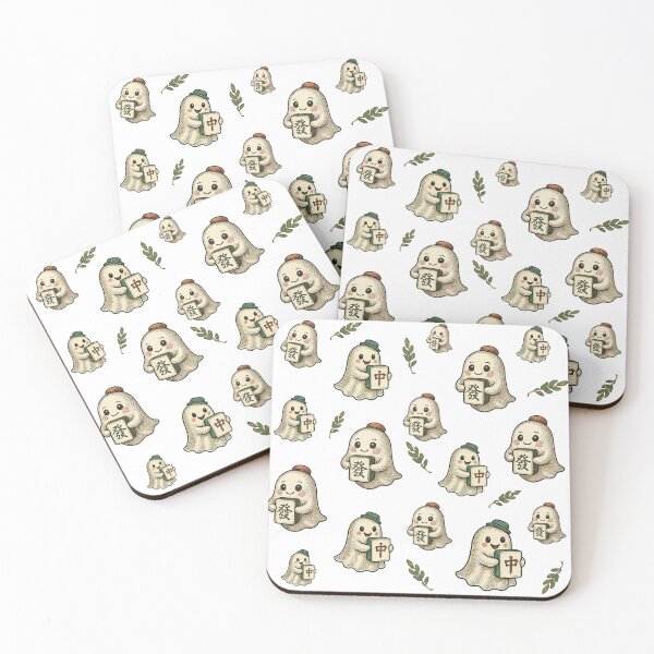 Item preview, Cute Ghost Halloween with Mahjong Tile Pattern Design designed and sold by Best Pattern⭐⭐⭐⭐⭐.