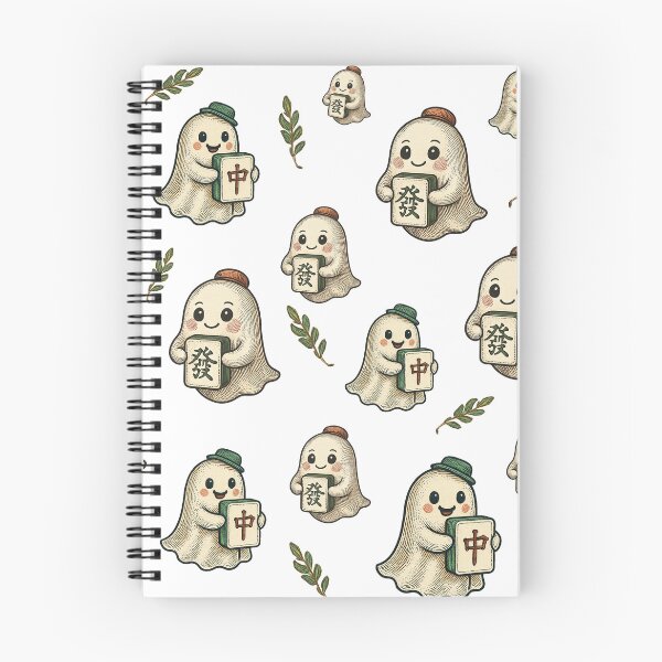 Item preview, Cute Ghost Halloween with Mahjong Tile Pattern Design designed and sold by Best Pattern⭐⭐⭐⭐⭐.