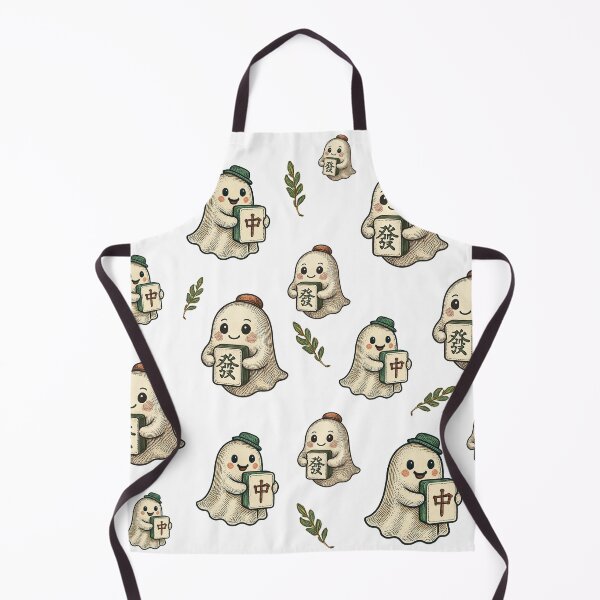 Item preview, Cute Ghost Halloween with Mahjong Tile Pattern Design designed and sold by Best Pattern⭐⭐⭐⭐⭐.