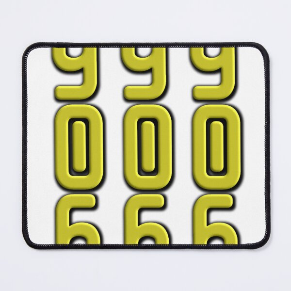 Item preview, 999 000 666 Neon Number Art – Futuristic Yellow Typography Design designed and sold by Faali950.
