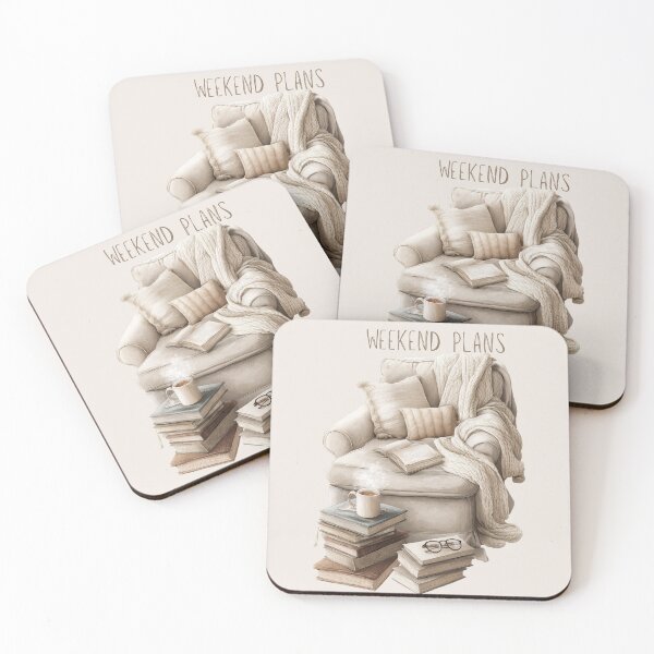 Item preview, Weekend Plans - Cozy Reading Chair | Book Lover Gift designed and sold by Random Candy Studio.