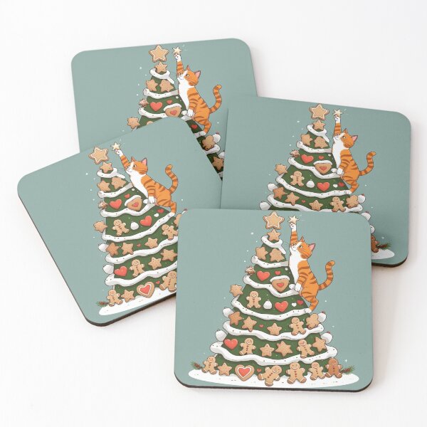 Item preview, Almost There – Ginger Cat Decorating the Christmas Tree designed and sold by LEO'S CREATURE　れおずくりーちゃー.