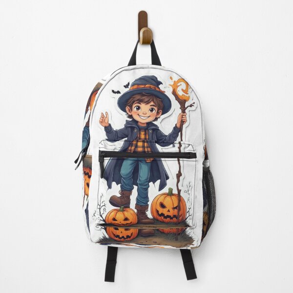 Item preview, Charming Halloween Boy Wizard – Magical Pumpkin Night Illustration designed and sold by Mido-artister.