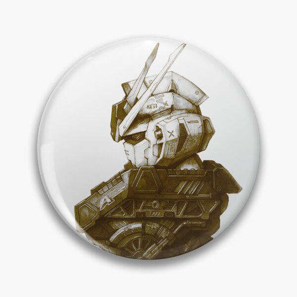 Item preview, GAT-X105 Aile Strike Gundam head ink gold watercolour kira yamato designed and sold by sabartgunpla.