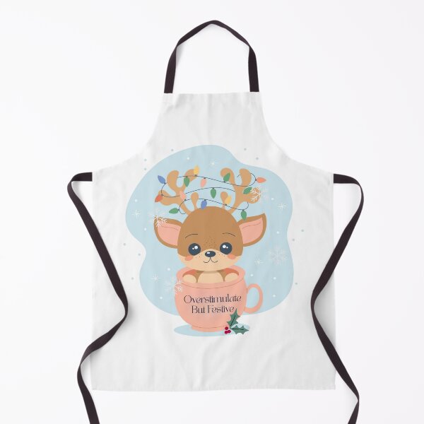 Item preview, Overstimulated But Festive | Cute Reindeer Christmas Mug Design designed and sold by luckyhue.