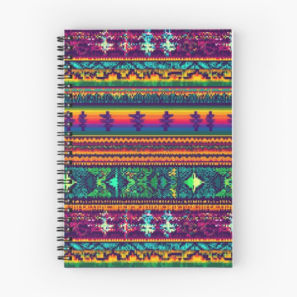 Artikelvorschau, Regenbogen-Pixel-Ethnomuster im coolen Retro-Stil. entworfen und verkauft von Piotrek0001.