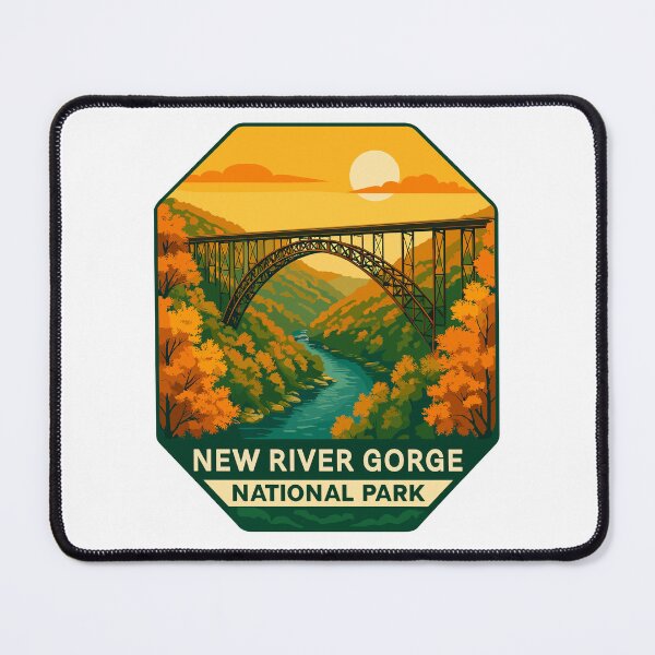 Item preview, New River Gorge National Park Retro Bridge Sticker designed and sold by Ismeal Von.