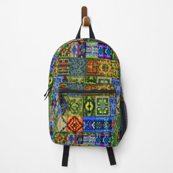 Item preview, Pixel folk art with vibrant colorful square motifs. designed and sold by Piotrek0001.
