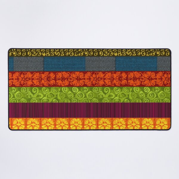 Item preview, Layered collage of patterned fabrics in an artistic style. designed and sold by Piotrek0001.