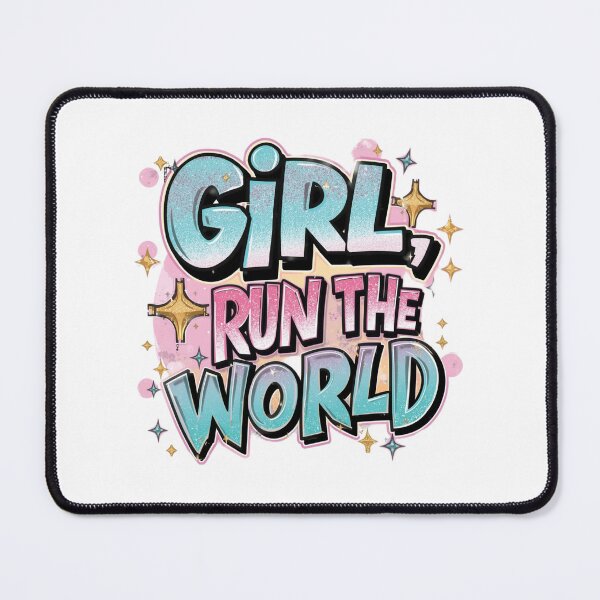 Item preview, Girl Run The World Quote. Feminist Empowerment design. Girl Boss Motivational Aesthetic Design designed and sold by Aarvya Fashion Club ( A.F.C ).