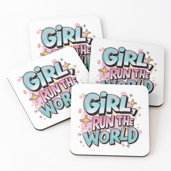 Item preview, Girl Run The World Quote. Feminist Empowerment design. Girl Boss Motivational Aesthetic Design designed and sold by Aarvya Fashion Club ( A.F.C ).