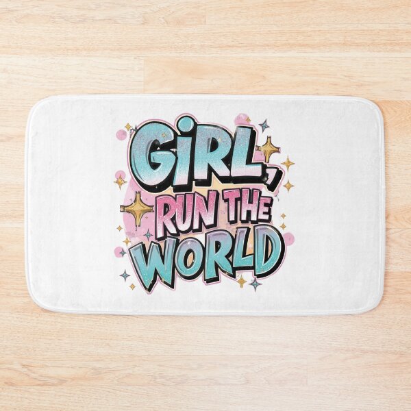 Item preview, Girl Run The World Quote. Feminist Empowerment design. Girl Boss Motivational Aesthetic Design designed and sold by Aarvya Fashion Club ( A.F.C ).