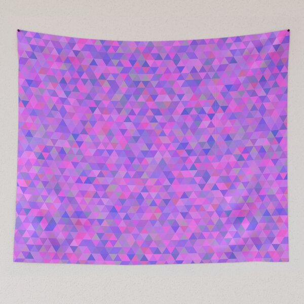 Item preview, Polygonal triangular shining violet and blue background. Modern geometrical abstract seamless pattern designed and sold by Tae Mi.