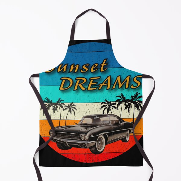 Item preview, Sunset dreams - vintage sunset & classic car art designed and sold by Digidelico.