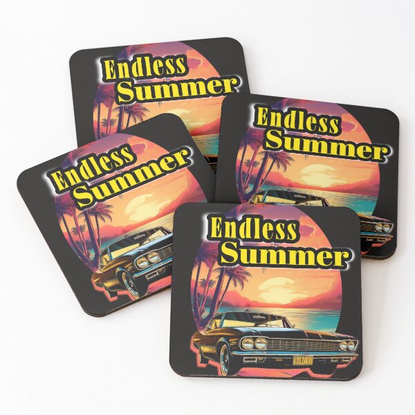 Item preview, Endless summer - vintage sunset muscle car art  designed and sold by Digidelico.