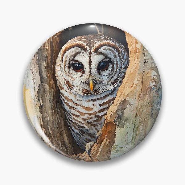 Item preview, Barred Owl in Tree Hollow designed and sold by laurashawart.