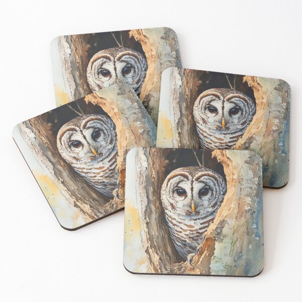 Item preview, Barred Owl in Tree Hollow designed and sold by laurashawart.