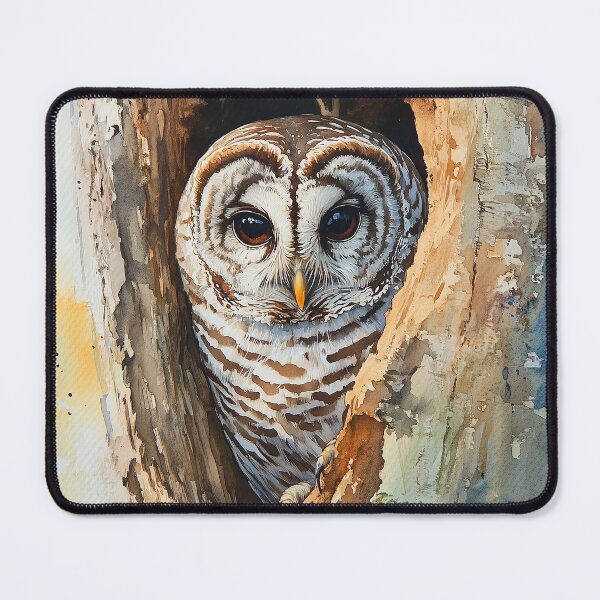 Item preview, Barred Owl in Tree Hollow designed and sold by laurashawart.