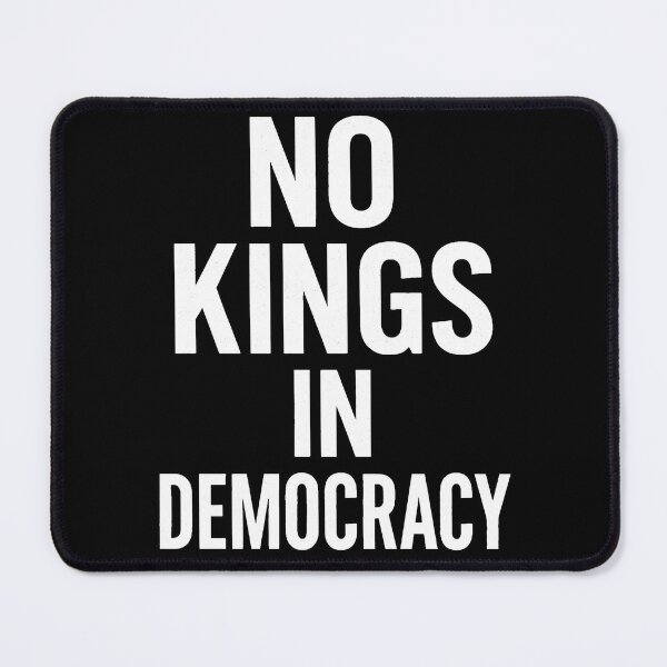 Item preview, No Kings in Democracy Modern Minimalist Protest Typography designed and sold by AlienTechs.