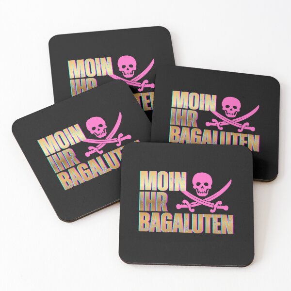Item preview, Moin ihr Bagaluten – North German pirate saying in neon style designed and sold by Fies-und-Fein.