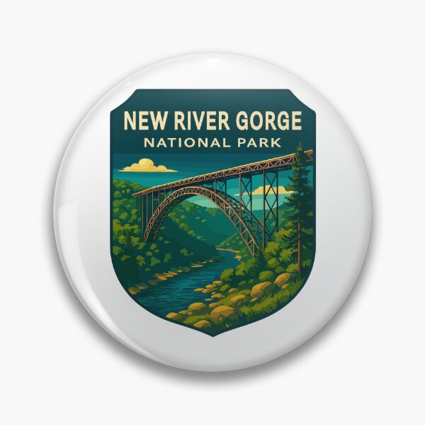 Item preview, New River Gorge National Park Retro Bridge Sticker designed and sold by Ismeal Von.
