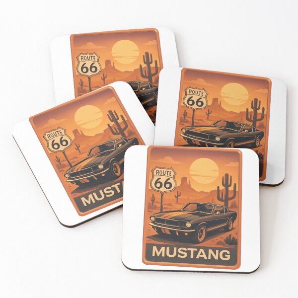 Item preview, Route 66 Mustang Vintage Desert Muscle Car Poster – Retro Road Trip Art designed and sold by stg-reigns.