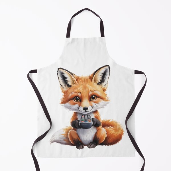 Item preview, Cute Fox with Remote – Movie Night Wall Art designed and sold by vk09.
