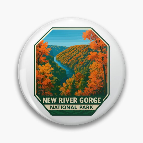 Item preview, New River Gorge National Park Retro Bridge Sticker designed and sold by Ismeal Von.