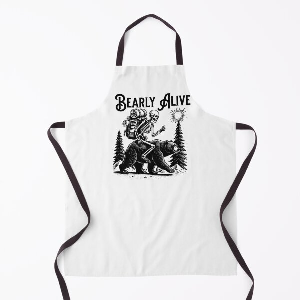 Item preview, Bearly Alive Skeleton Riding Bear Design | Funny Adventure Camping Retro Sunset Art designed and sold by Graphic Botique.