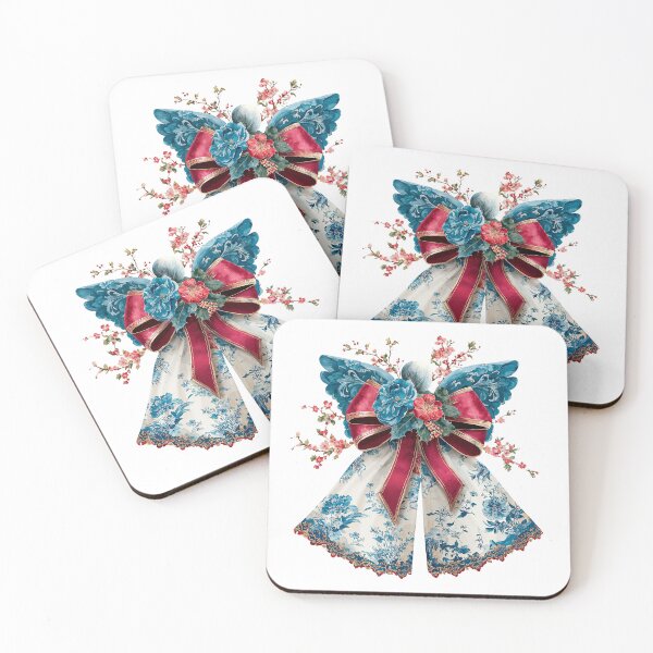 Item preview, Chinoiserie Floral Christmas Tree in Blue and Red designed and sold by Anastasiia Yurevych.