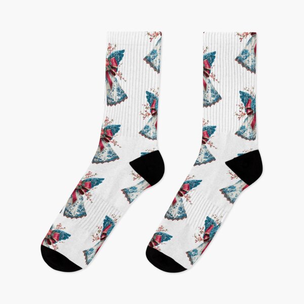 Item preview, Chinoiserie Floral Christmas Tree in Blue and Red designed and sold by Anastasiia Yurevych.