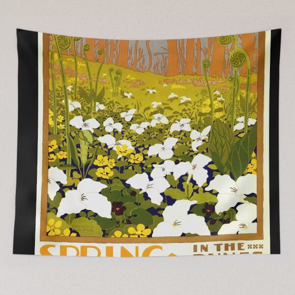 Item preview, Vintage South Shore Line Train Poster | 1920s Art Nouveau Railway Art | Chicago to South Bend | Indiana Dunes Travel Decor designed and sold by artofuniverse.