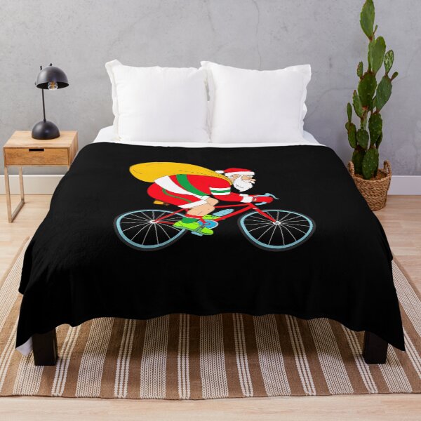 Item preview, Santa Riding Bicycle Cycling Biking Elf Bike Christmas designed and sold by DeadlockCrew.
