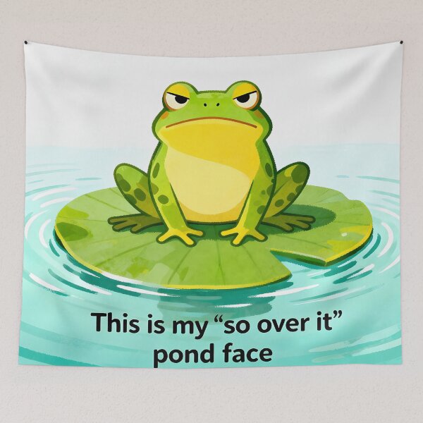 Item preview, So Over It Pond Face designed and sold by Buttonquill.