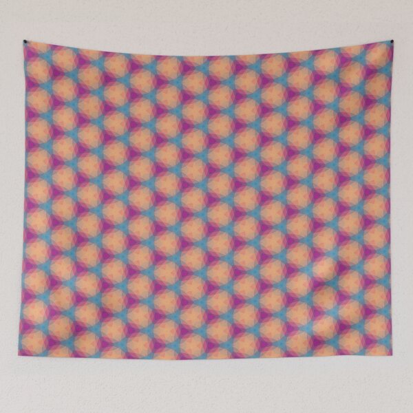 Item preview, magenta polygon pink violet colorful seamless repeat pattern designed and sold by Abrahamjrnd.